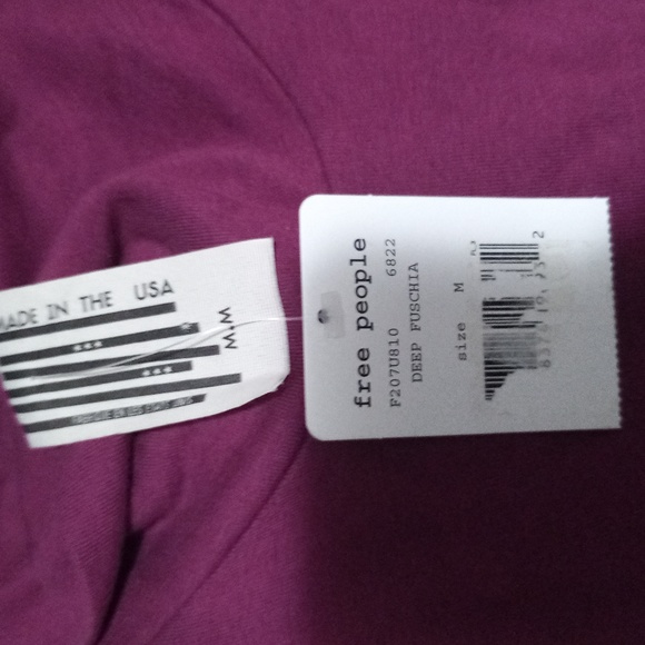 🦃 Free People: 90210 Muscle Tank top  deep fuschia size M *NWT* - Picture 7 of 8